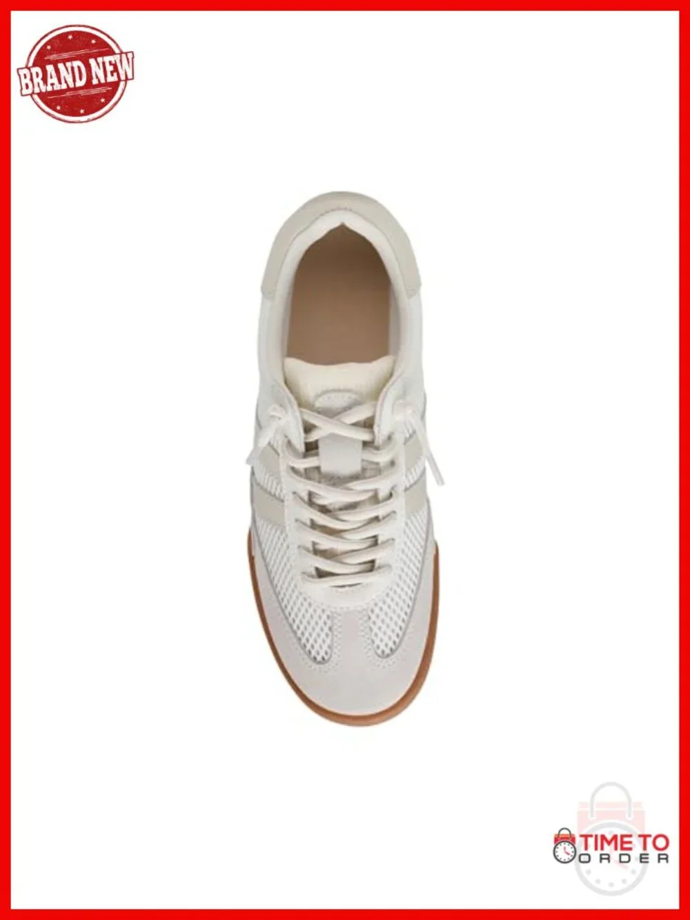 Suede and Mesh Lace-Up Fashion Sneakers